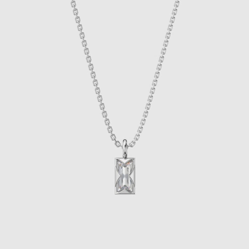MUSEE.ART Baguette cubic necklace