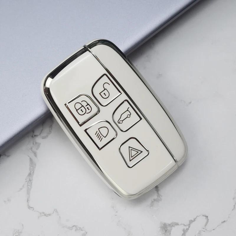 For Land Rover Range Rover Sport Discovery 3 4 Elander 2 Evoque TPU Car Key Case Cover Holder Shell Fob Accessories