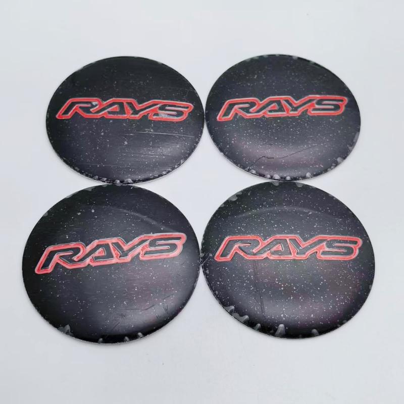 4pcs 45mm 50mm 56mm 65mm RAYS Logo Emblem Car Stickers Accessories for Car Wheel Center Caps Hub Cap Rim Cover Badge Replacement