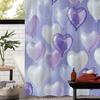 Open One Romantic Valentine'S Day Love Balloon Printed Shower Curtain, Window Curtain With 12 Hooks Curtain For Windows