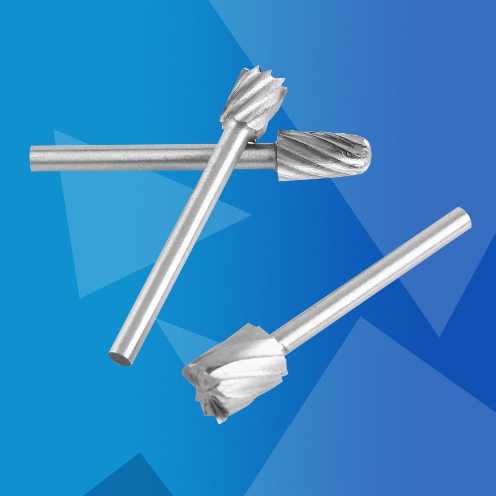 10pcs High Speed Steel Burrs Rotary Files Woodworking Carving Tool Set 1 8inch Shank