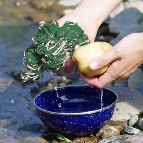 Bush Craft Pikarin No-Detergent Cloth Scrubbing Brush, 10-04-orig-0001, Green (Fine P400)