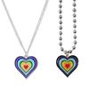 European American Novel Simple Rainbow Love- Pendant All-match Clavicle Chain Adjustable Long Chain Cold Wind Necklace