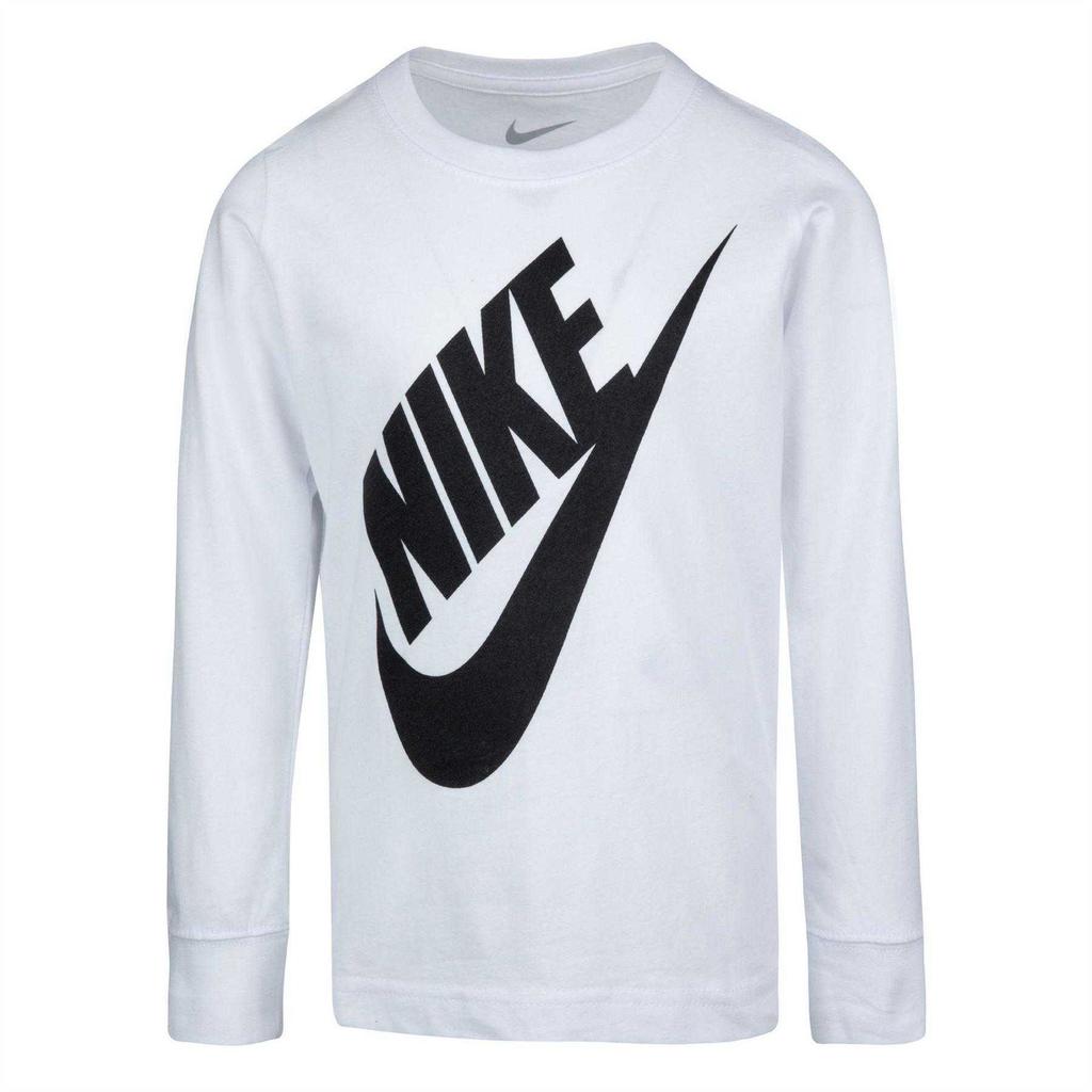 Nike Childrens/Kids Futura Oversized Logo Long-Sleeved T-Shirt