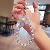 Anti-lost Lanyard Phone Key Short Wrist Pendant Colorful Macaron Round Bead Pendant Women's Hand-held Chain Mobile Phone Lanyard