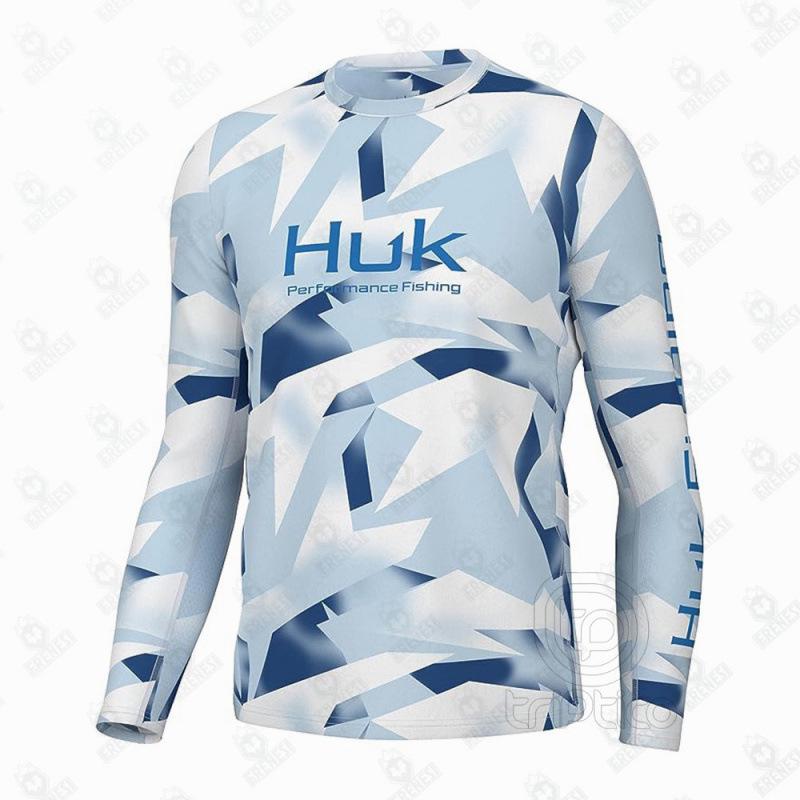 

HUK outdoor сорочка з капюшоном для риболовлі з УФ-захистом - Молочний шовк, Захист від сонця, Вільний крій. S