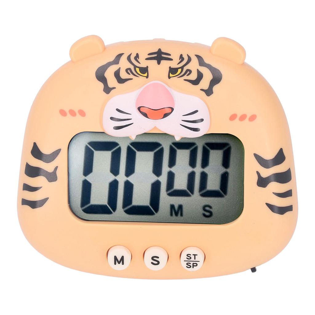 Digital Kitchen Timer Countup Countdown Cartoon Animal Sound Flash Alert Easy Operation with Stand for Cooking Teaching
