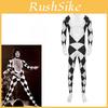 Kostenloses Rockstar-Kostüm von Freddie Mercury mit bedrucktem Polyester-Langarmoverall für Halloween-Feierlichkeiten
