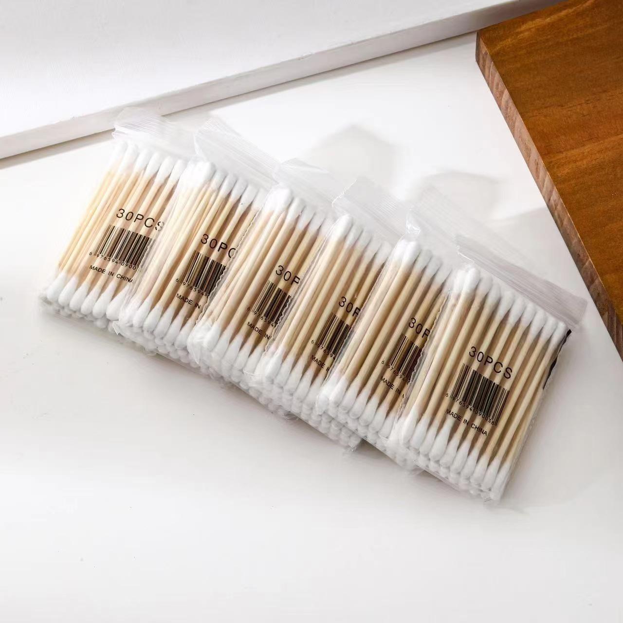 Double-Headed Disposable Cotton Swabs for Ear Cleaning, Makeup Removal, and Disinfection