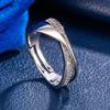 Two-tone X-shaped Zircon Copper Ring - European & American Style