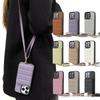 Luxury PU Jacket Design Shoulder Lanyard Mobile Phone Case for for 17/16/15 Pro Max/14 Plus/12 & for Wallet Holder