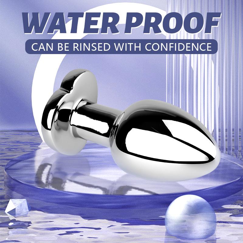 Vibrating Remote Heart-Shaped App Control Man and Woman Metal Anal Plug Adult Luminous Electric Anal Dildo Couple Intimate Toys
