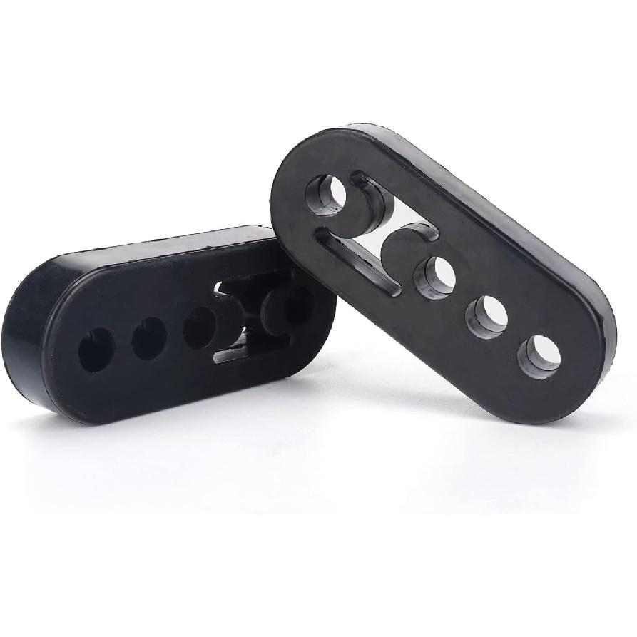 EPDM Exhaust Hangers 4 Holes 11cm 0.47" Insulator Bracket Bushing Mount Adjustable Muffler Shock Absorber Universal for Cars Truck Jeep SUV Upgrade