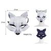 Halloween Party Unique Adult Party Masquerade Half Face 3D Fox Realistic Animal Mask