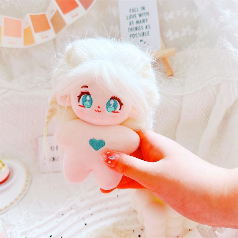 10cm Cute Pink Pink Fragrant Wind Set Plush Doll Kawaii Stuffed Soft Idol Cotton Doll DIY Clothes Accessory for Girls Kids Gifts