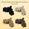 4pcs pieces Flower hair clip Non-slip matte Flower Ladies Big Claw Clip Hawaii Hair clip Power styling beach hair claw