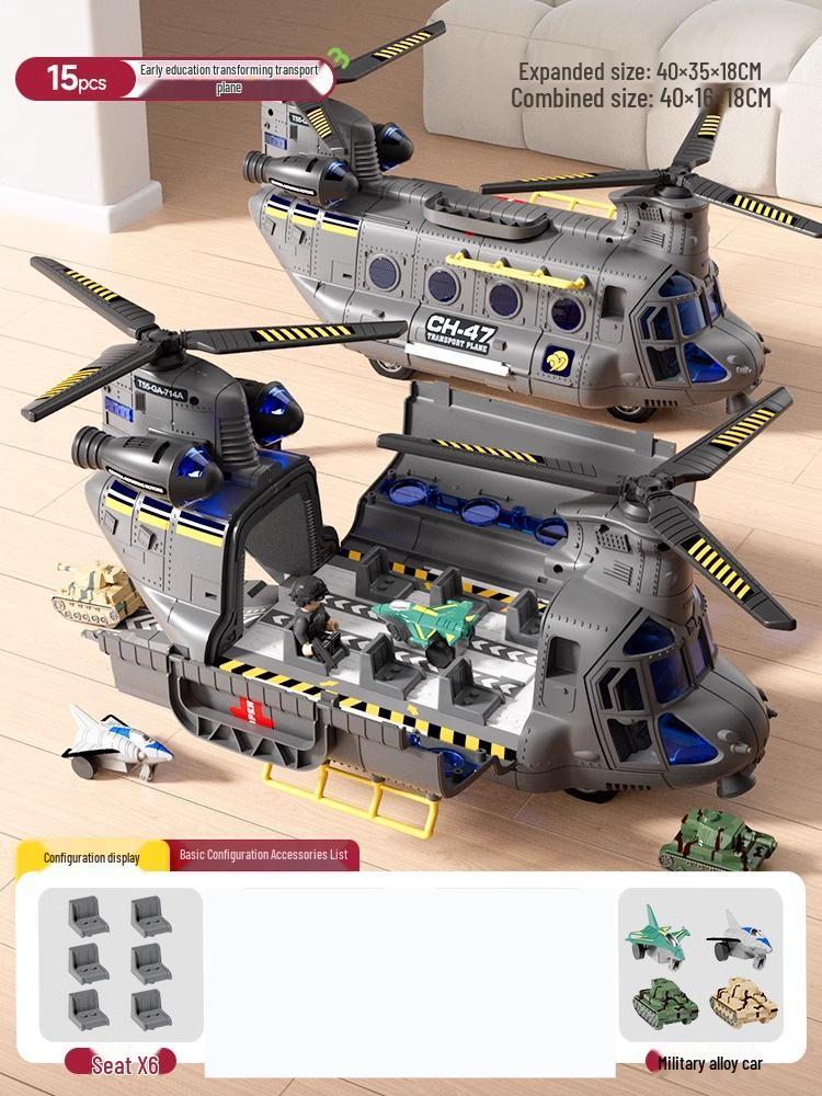 Extra Large Drop-Resistant Alloy Airplane Toy - Inertial Car for Kids Ages 3-6 - Ideal Birthday Gift for Boys