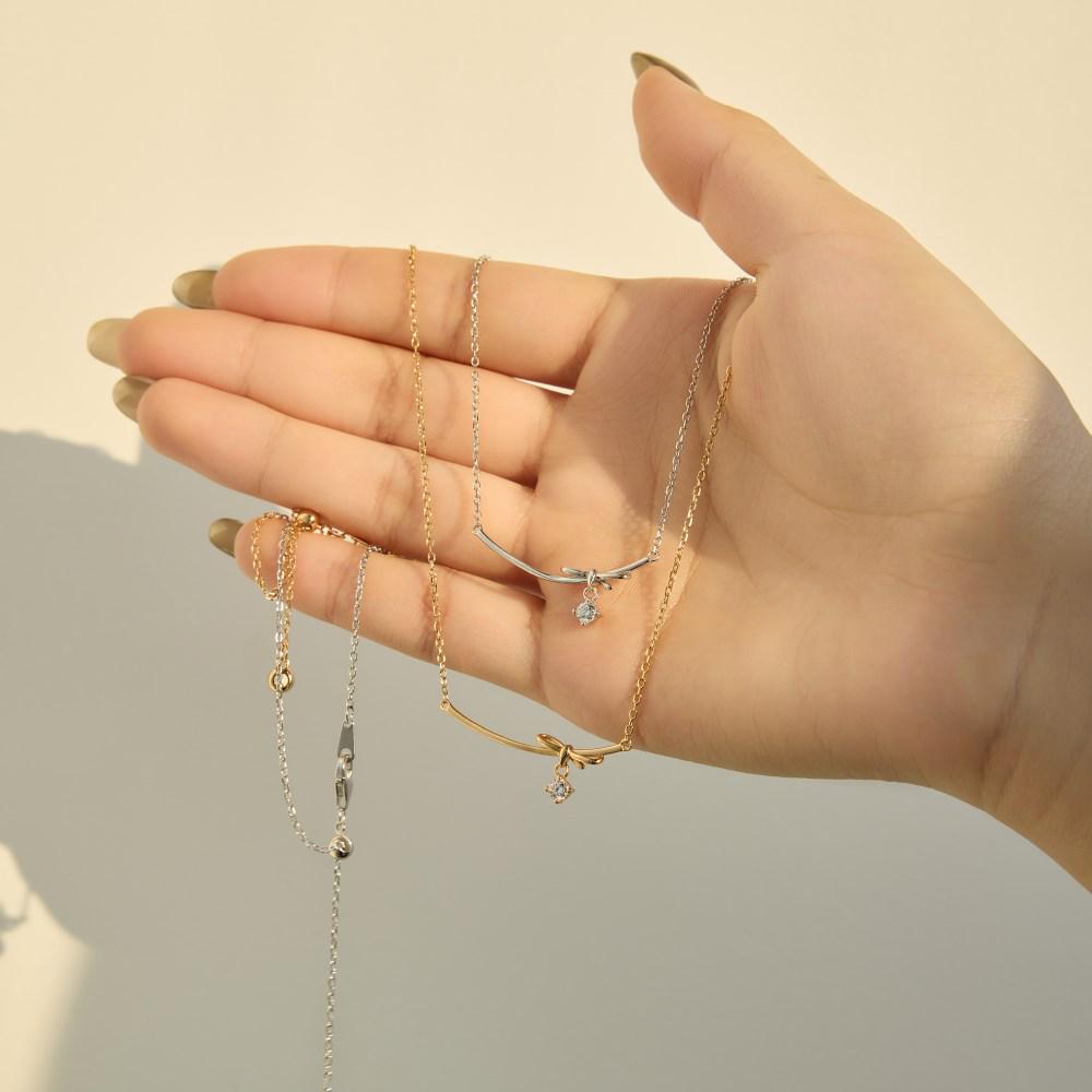 Korean S925 Silver Bow Smile Necklace – Women's Light Luxury Fairy Clavicle Chain