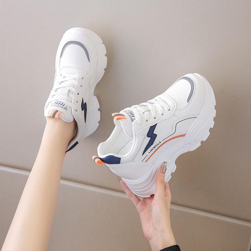 Small man height increase casual sports shoes ins spring and autumn new platform dad shoes women