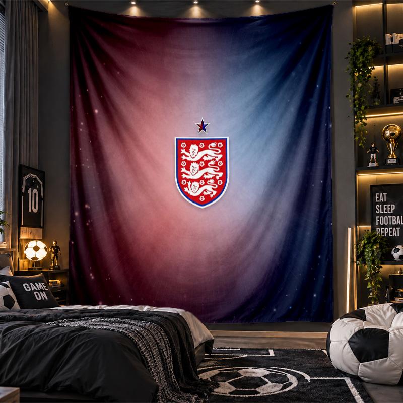 Wall Hanging Tapestry England Football Print Cloth for Living Room Bedroom Home Decor