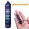 Natural Flourite Quartz Crystal Wand Colorful jewel Pure Point Healing