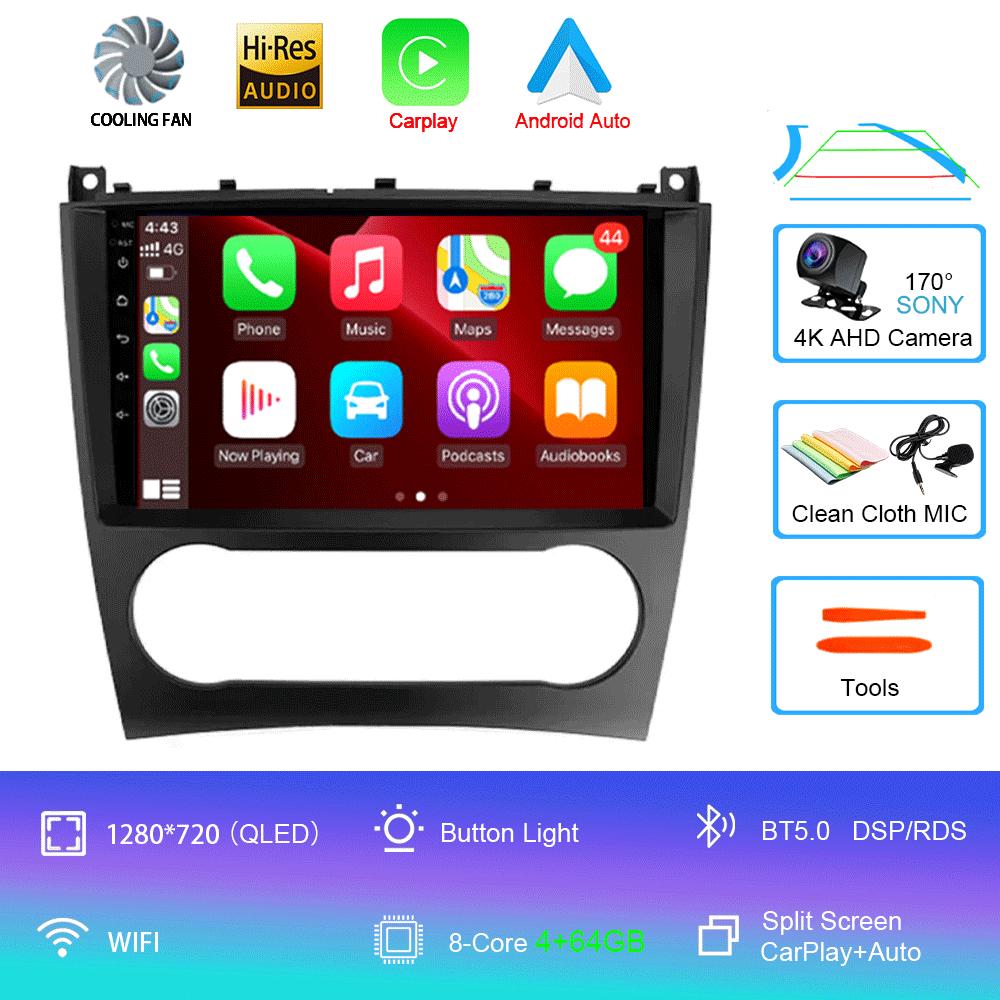 Android 14 Pentru Mercedes Benz W203 W209 C180 C200 C220 C230 2005 - 2009 Player Video Radio Auto Stereo Navigație GPS Carplay AUTO