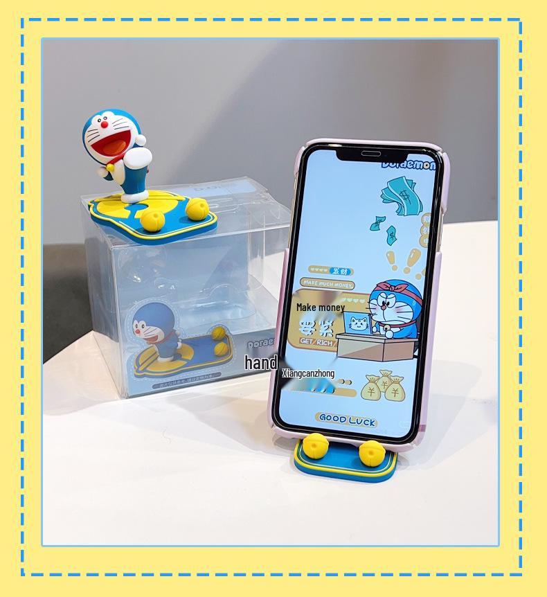 Doraemon Cartoon Phone Holder: Creative Desktop Ornament & Gift