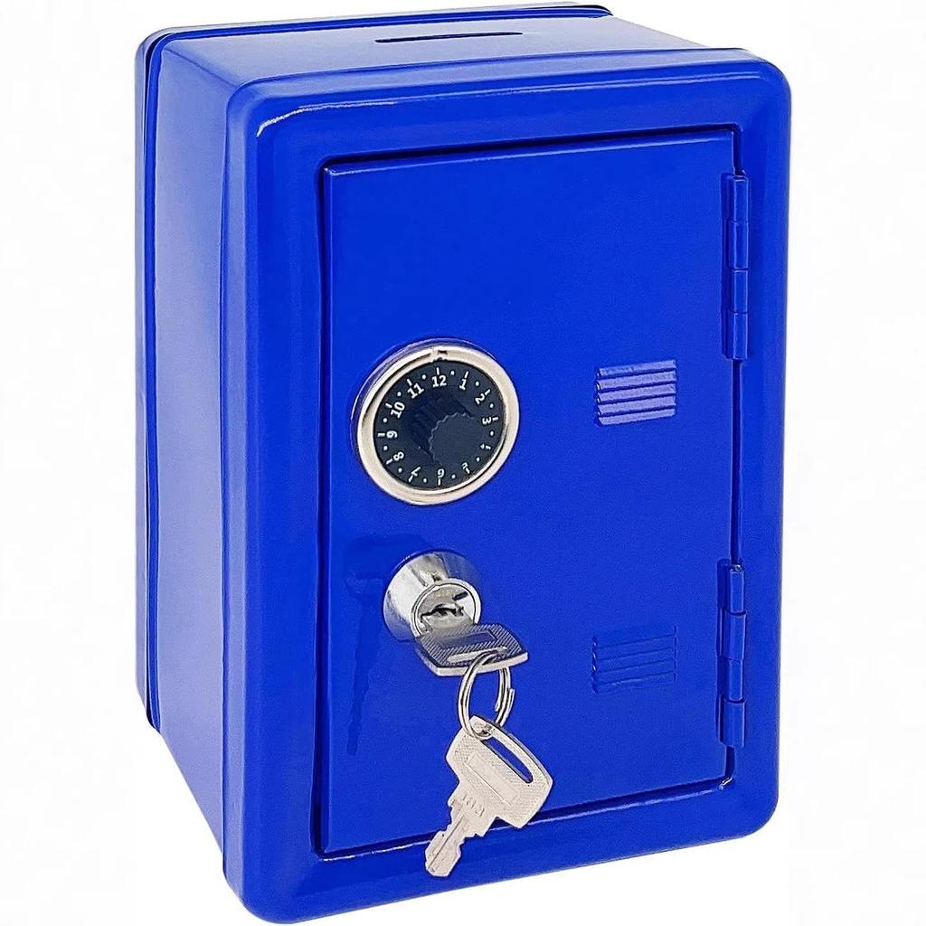 Kids' Lockable Mini Piggy Bank Safe - Creative Metal Coin Storage Box