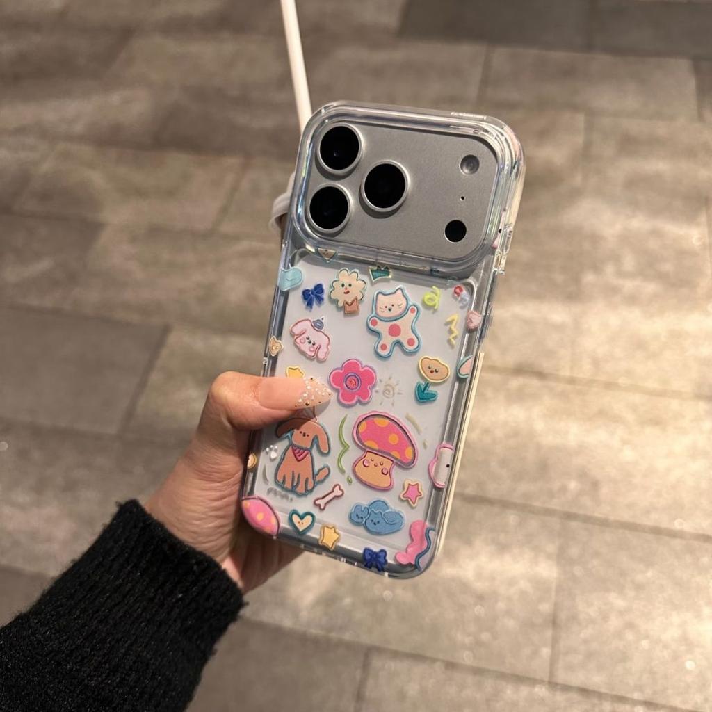 Coque de téléphone Cartoon Dopamine Animaux Adorables Pour iPhone 17 Pro Max Air X XR XSMax 16 15 14 13 12 11 Mode Y2K Coque Arrière Souple