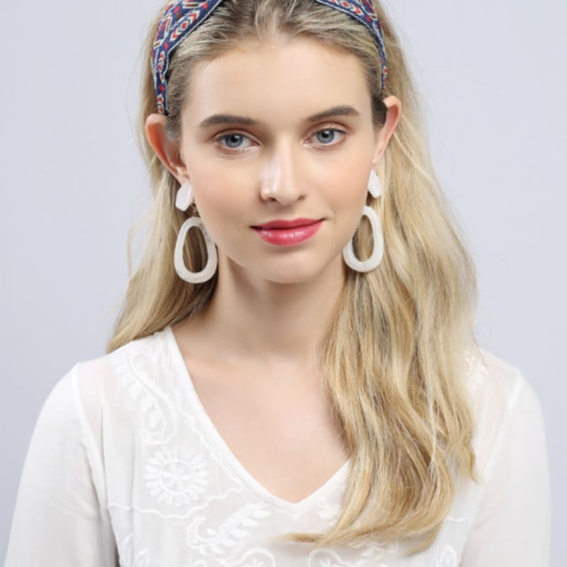 LALA Bohemian Imported Hairband - Navy