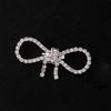 Fashion Elegant Bowknot Brooches Rhinestone Sparkling Brooches Jewelry Pin Fastener Clothing Fixing Pins Women Dress Decoration