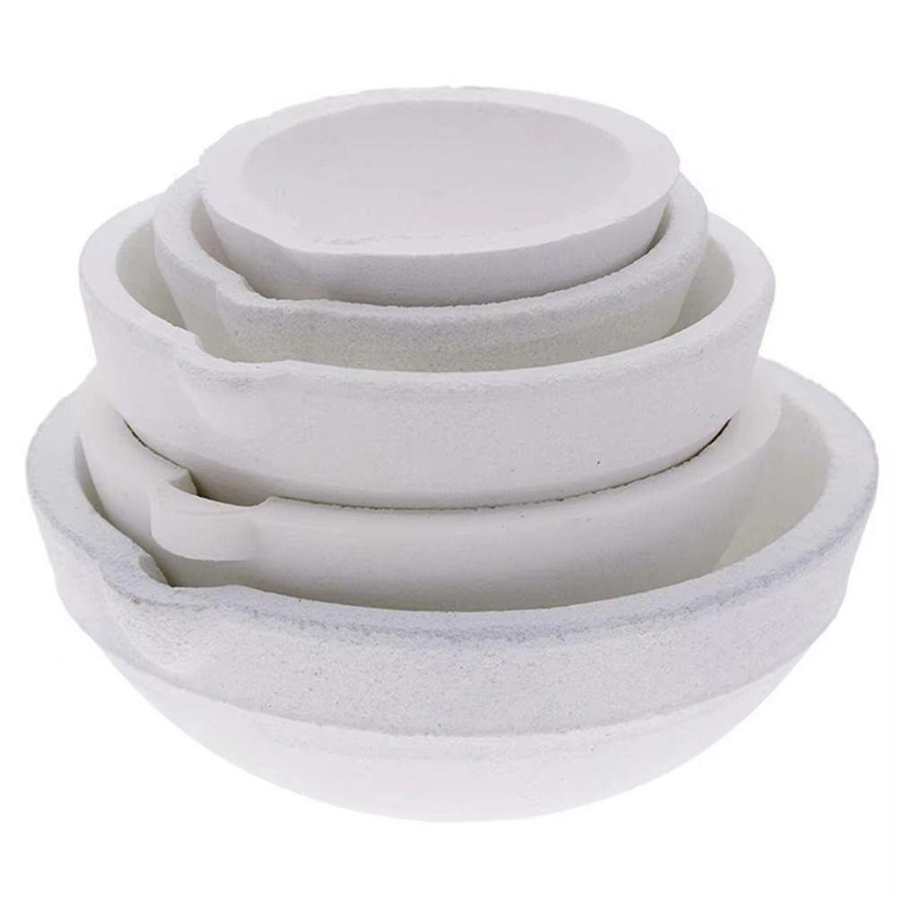 1Pcs High Temperature Quartz Dish Bowl Gold Silver Metal Copper Cast White Silica Melting Crucible 100-750g