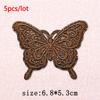 5Pcs/Lot Glitter Butterfly Bow Iron on Patches - Embroidered Patches on Clothes Bags Hats Jackets Decor