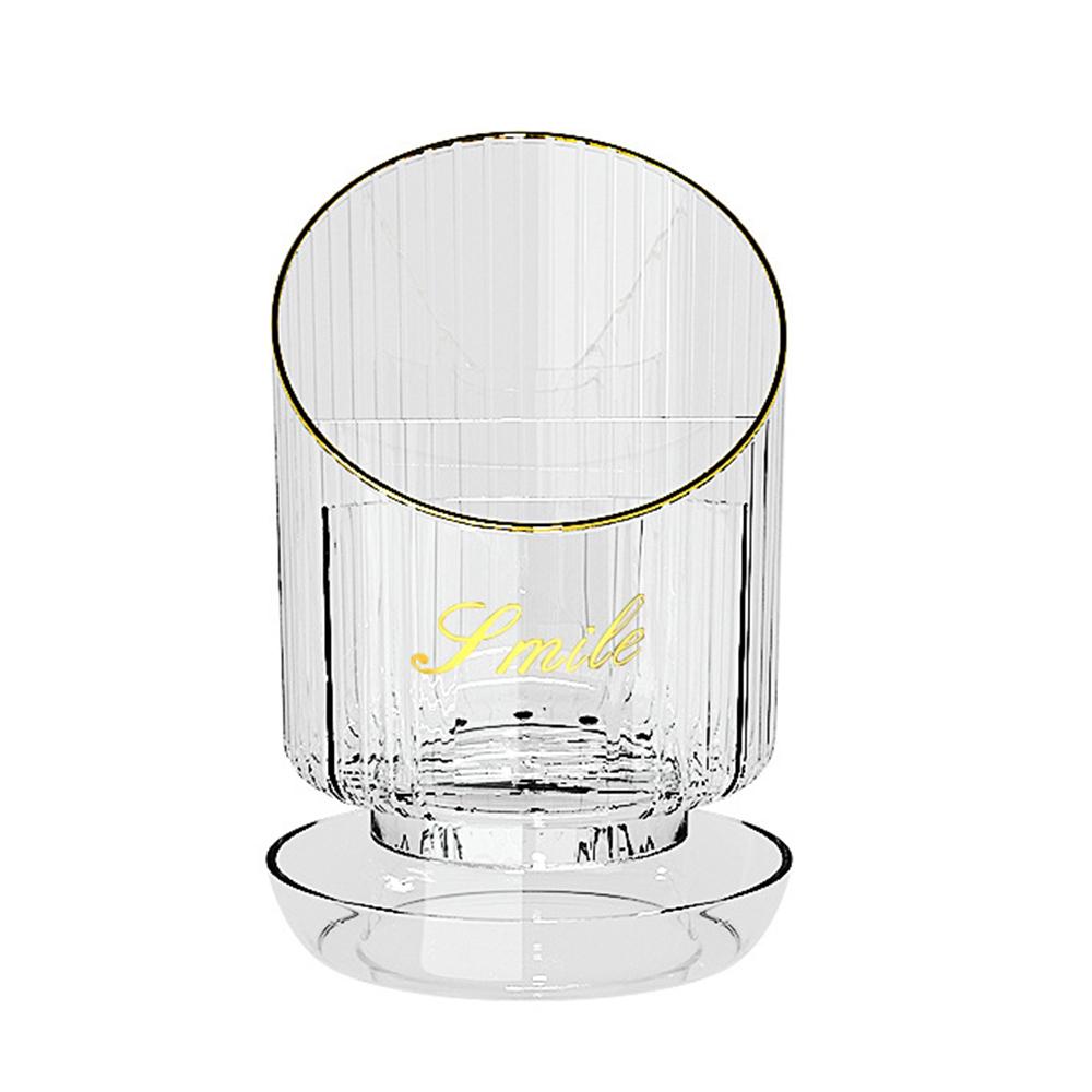 

Bathroom Organizer 360 degree rotation Cosmetic Case Storage Box Adjustable Brushes container прозорий