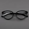 Retro Cat Eye Korean Women's Glasses Frame Luxury Acetate Frame Round Vintage Style Eyeglass Frames Transparent Eyewear Women