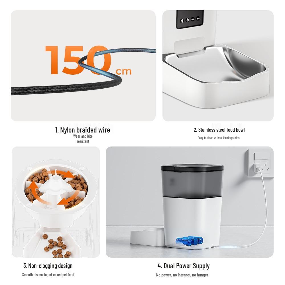 Automatic Cat Feeder: Smart Timed Food Dispenser Bowl