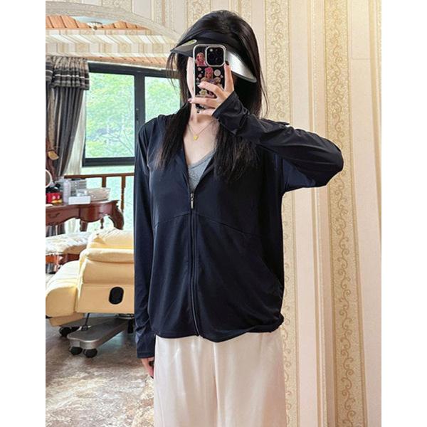 Women's 2025 Ice Silk Sun Protection Cardigan - Breathable, Loose, Anti-UV, Summer Jacket