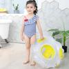 Toddler Inflatable Swim Seat Float with Glitter, Kids Pool Ring with Handles, Anti-Flip Baby Swimming Float