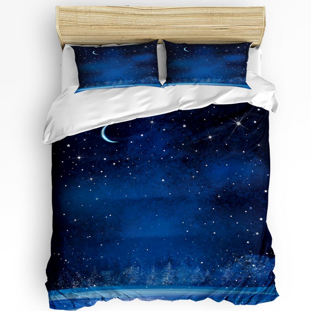 3pcs Bedding Set Star Galaxy Starry Sky Home Textile Duvet Cover Pillow Case Boy Kid Teen Girl Bedding Covers Set