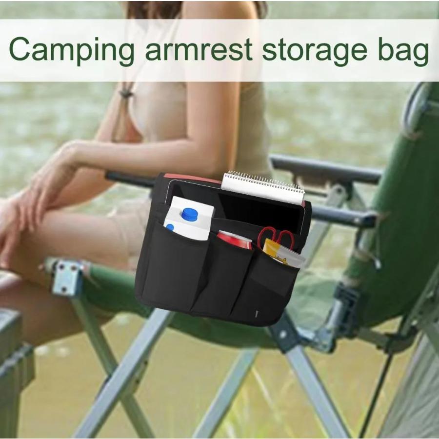 Camping Chair Armrest Organizer 1PC Hanging Storage Bag Multifunctional Side Pouch for Outdoor Gear Accessories Supplies