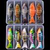 5pcs Artificial Hard Baits Swimming Lure with Treble Hook Multi Jointed Swimbait Saltwater Swimbait Fishing Tackle