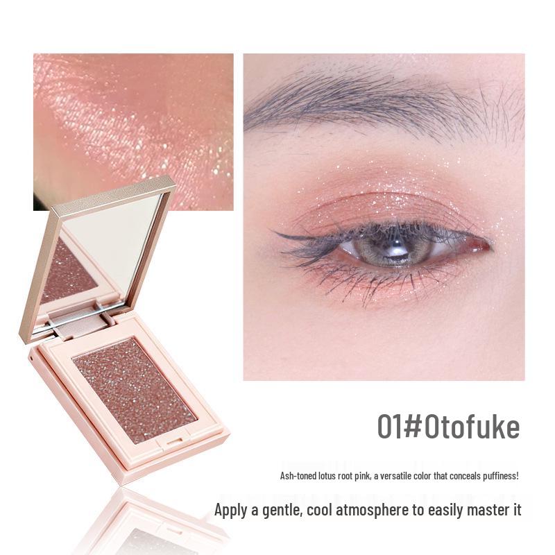 Novo Diamond Sparkle Eyeshadow & Blush: Melted Light Potato Mash, Multi-use Highlighter & Contour, Low Saturation