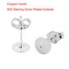 20 piezas Pendientes Base Chapados en Plata 925 Monturas para Cabujones Hipoalergénicos 4 5 6 8 MM Ganchos de Pendientes Para Fabricación de Joyería DIY Suministros