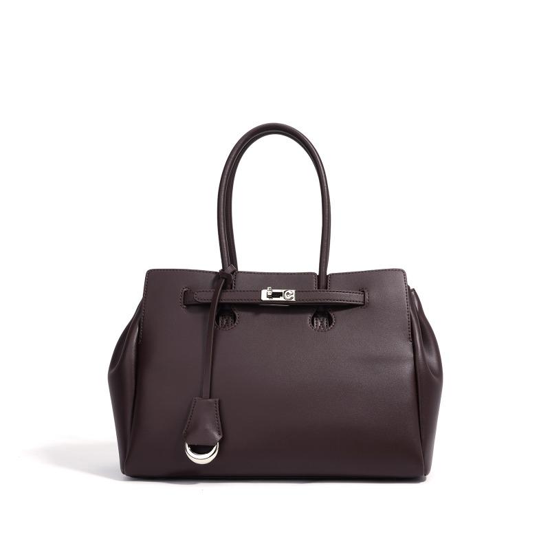 Women s new tote briefcase large capacity tote bag portable leather commuter versatile niche women s bag