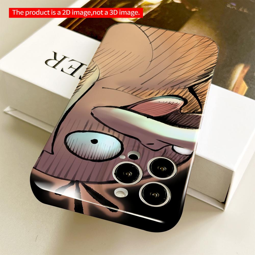 2DFlat Surprised Duck Face Phone Case All inclusive film hard phone case, compatible with iPhone 18 Pro Max 17 16 15 14 13 12 11