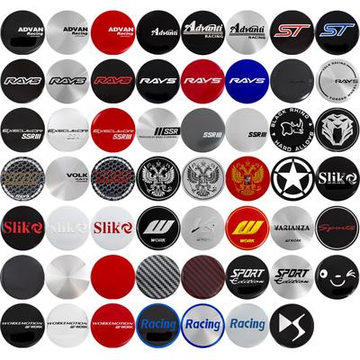 4 szt. 56 MM Racing VOLK RAYS ST DS SSR ADVAN TIGER HEAD WŁÓKNO WĘGLOWE Naklejka na Środkową Nakładkę Piasty Koła Samochodowego