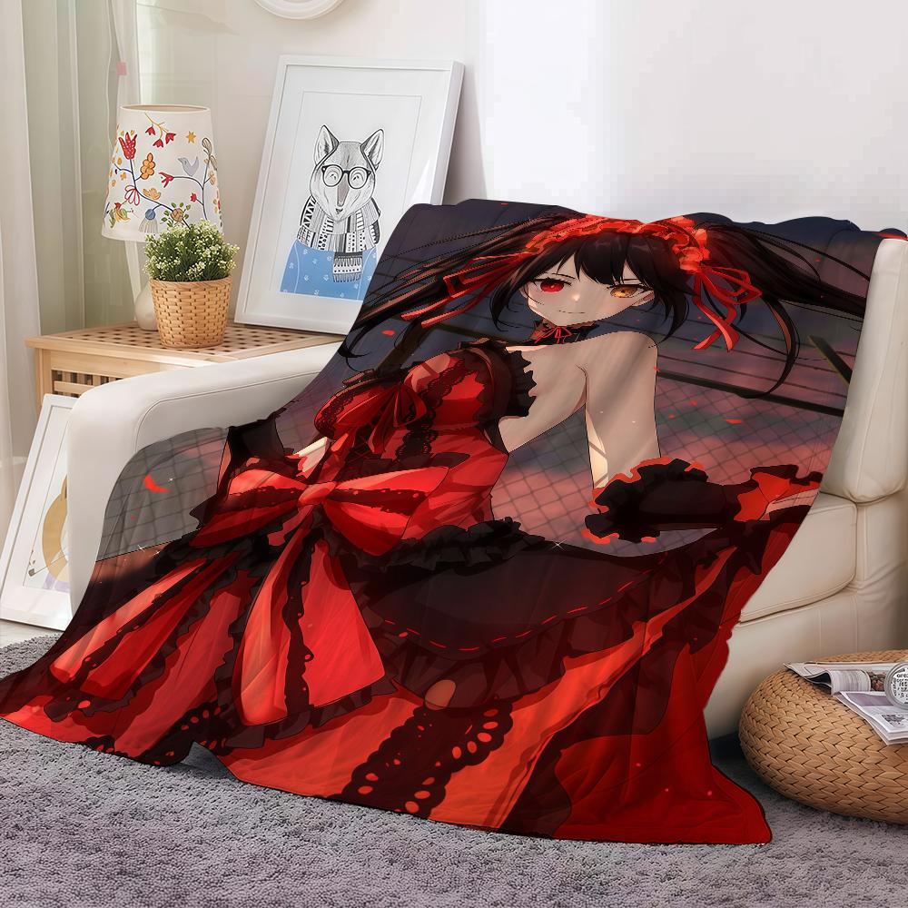 Tokisaki Kurumi D-date A Live Blanket Warm And Soft Suitable For Bedroom Living Room Sofa Bed Office Travel Camping
