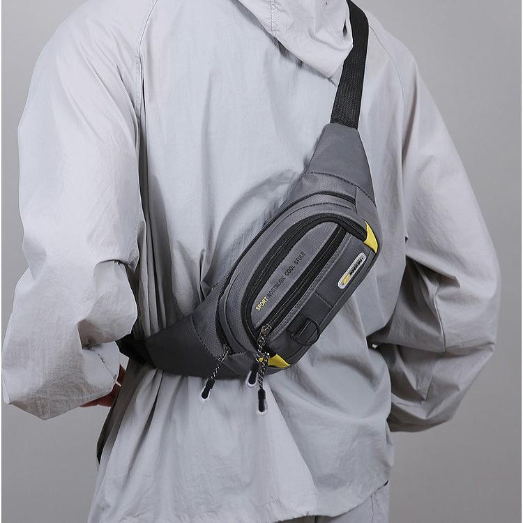 Marsupio Sportivo da Uomo Multitasche Borsa da Petto Borsa a Tracolla Borsa da Corsa Viaggio Marsupio