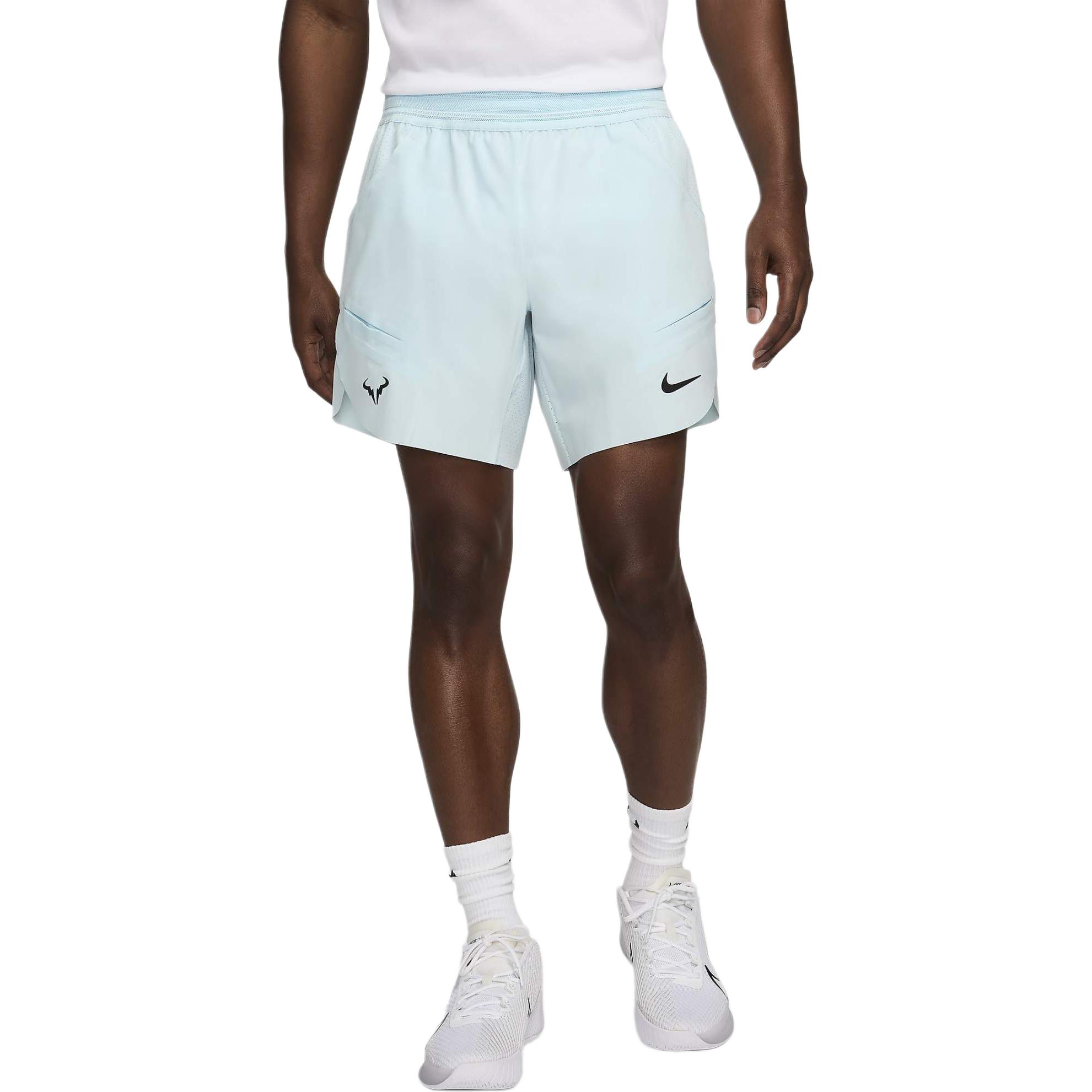 

Nike Rafa Solid Logo Drawstring Elastic Waist Five-Point Casual Shorts Men shorts Glacier-Blue DV2881-474 L