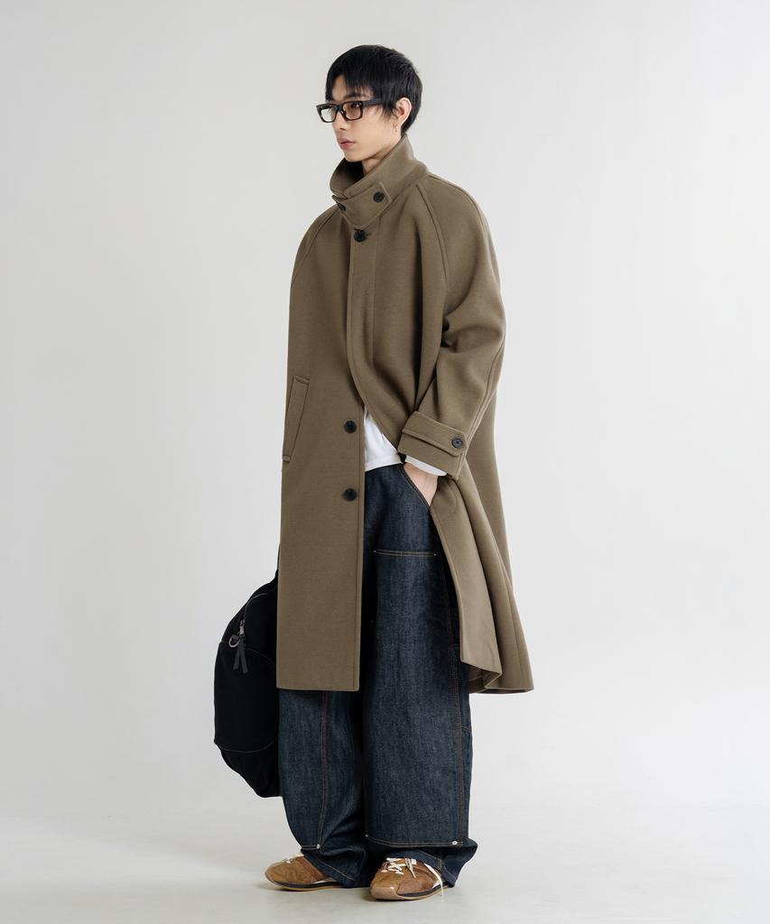 Lemain Second Wool Blend Oversized Balmacaan Coat [Beige]